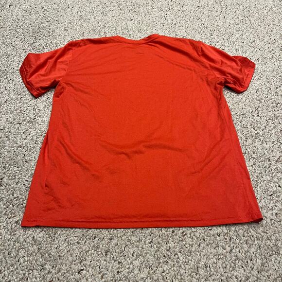 The Nike Tee Men's Short Sleeve Shirt Sz L Orange Coral Active Gym Dri Fit - Picture 3 of 5